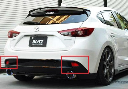 LED Rear Bumper Turn Signal Stop Brake Lights For 2014-2018 Mazda 3 Hatchback