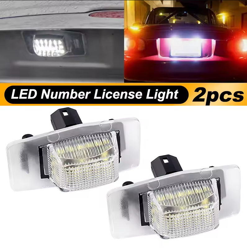 2x White LED License Plate Lights Lamps For For 2001-2007 Ford Escape/2005-2007 Mercury Mariner