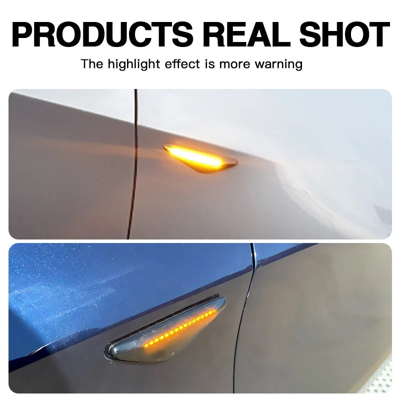 Smoke Lens Amber LED Turn Signal Side Marker Light Lamp For BMW F25 X3 E70 X5 E71/E72  X6 OEM#63137171007, 63137171008, 63-13-7-171-007, 63-13-7-171-008