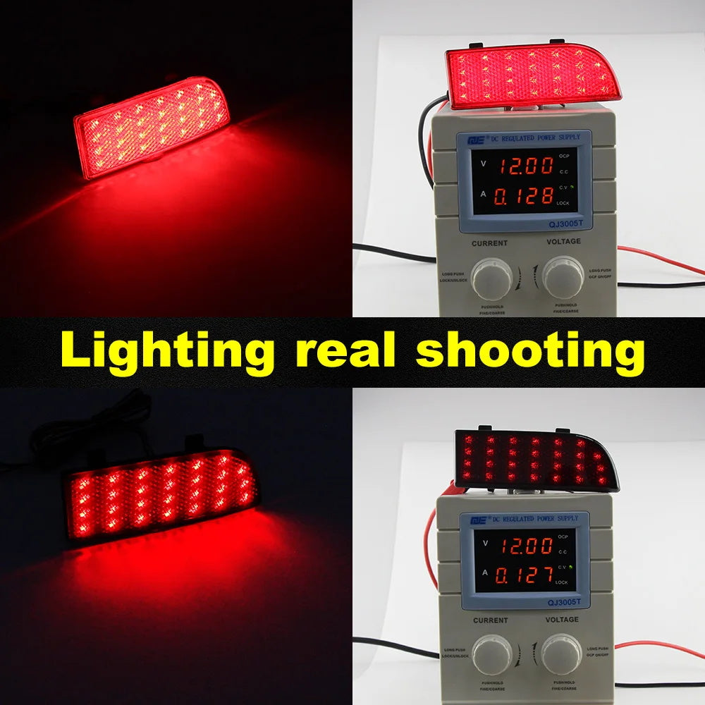 Red Lens LED Rear Bumper Reflector Brake Lights For Mercedes-Benz Viano/Vito W639 OEM#A6398260040, A6398260140, A6398260440, A6398260540