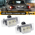2x White LED License Plate Lights Lamps For Mazda Miata/Tribute/MPV/Protege