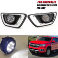 Clear Lens LED Fog Lights Kit For 2015-2020 Chevrolet Colorado with Bezel 5202 Plug OEM# 22891701 / 22891700 GM1039176 / GM1038176 GM2590104 15839896
