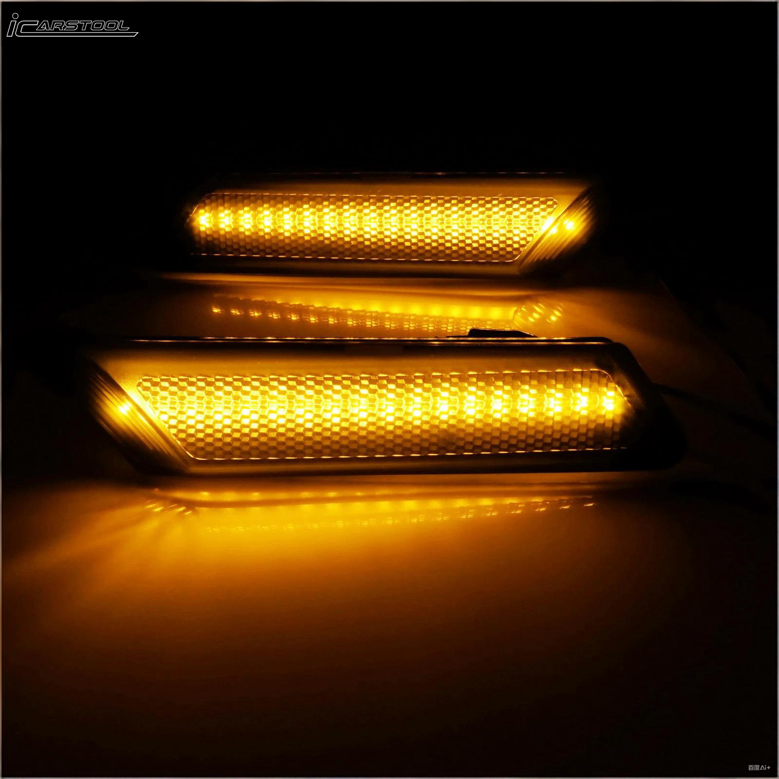 Smoke Lens Amber LED Side Marker Signal Lights For Porsche Boxster/Carrera 911/Cayman  OEM# 98763103302 98763103402 99763103802