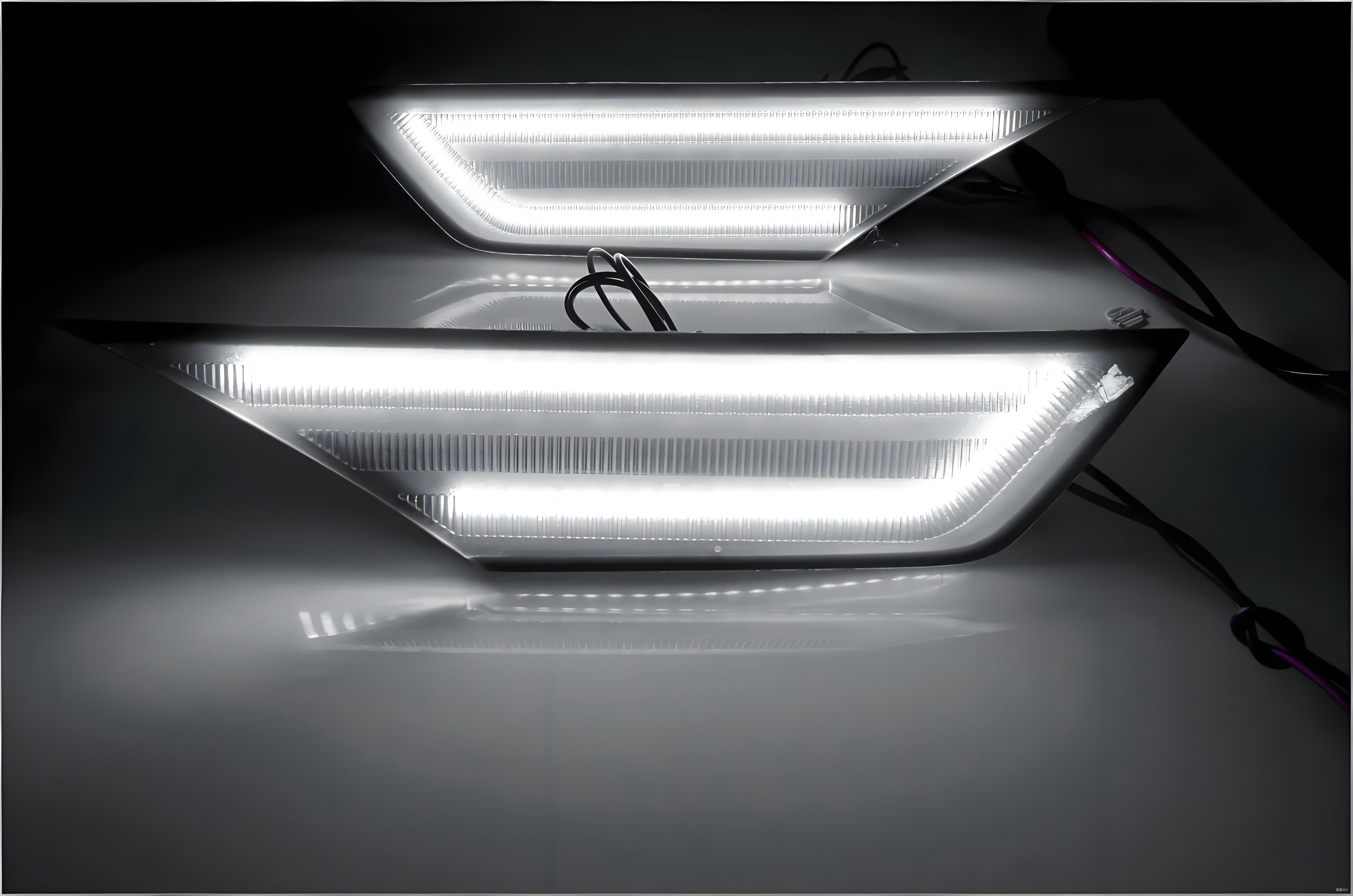 LED Front Black Bumper Amber Side Marker Turn Signal Light & DRL For Honda Civic OEM#33850TBAA02/33800TBAA02, 33850-TBA-A02, 33850-TBA-A01; 33800-TBA-A02, 33800-TBA-A01; 34300-TET-H01, 34350-TET-H01