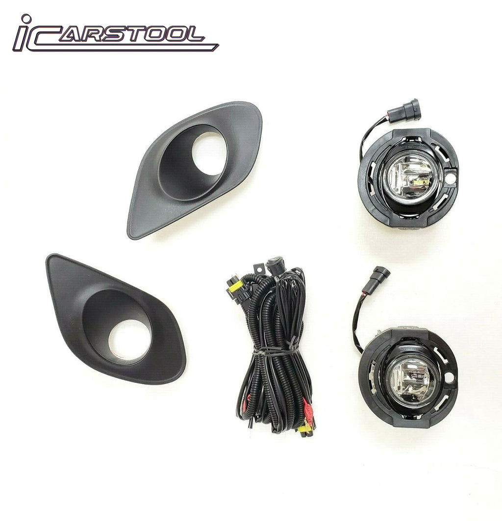 For 2015-2021 Dodge Charger  (With Hood Scoop Models Only) w/Bezel Wires LED Fog Lights Kit