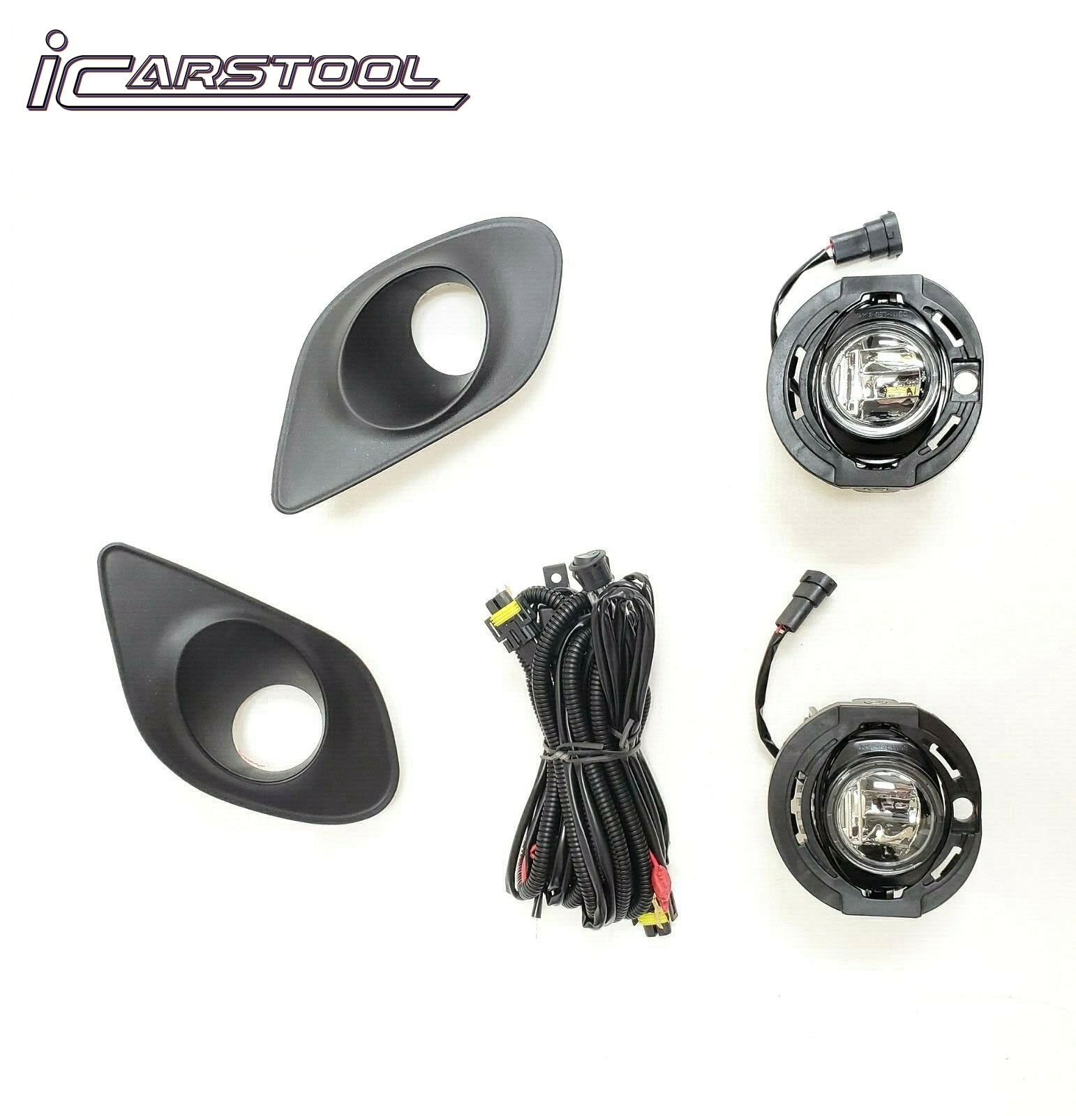 For 2015-2021 Dodge Charger  (With Hood Scoop Models Only) w/Bezel Wires LED Fog Lights Kit