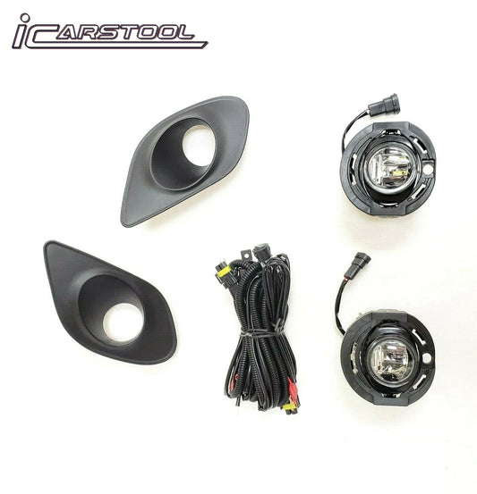 For 2015-2021 Dodge Charger  (With Hood Scoop Models Only) w/Bezel Wires LED Fog Lights Kit