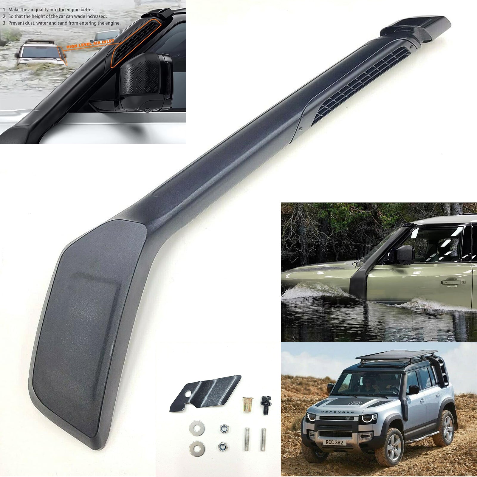 Snorkel Kit For 2020-2023 Land Rover Defender 90 2DR 110 4DR Offroad 2.0L 4 Cylinder 3.0L 6 Cylinder
