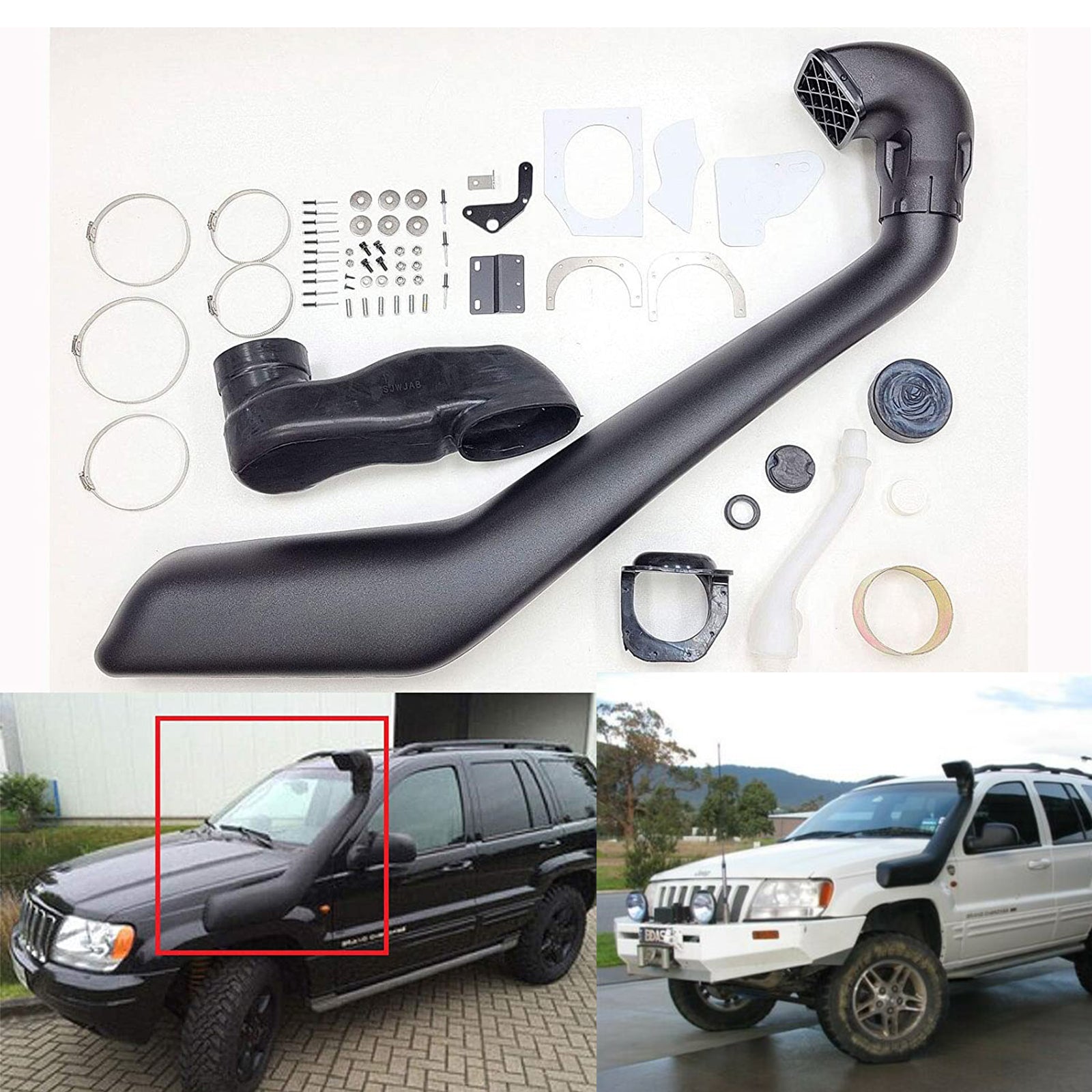 Snorkel Kit For 1999-2004 Jeep Grand Cherokee WJ Air Intake Offroad 4x4 4.0L I6 4.7L V8