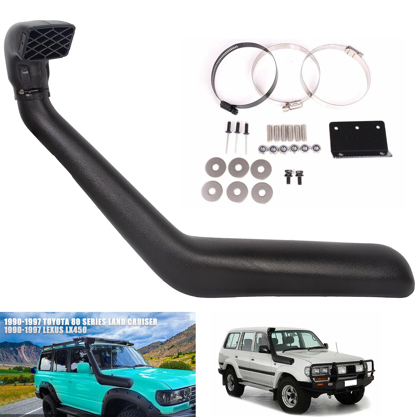Air Intake Snorkel Kit For 1990-1997 Toyota 80 Series Land Cruiser Lexus LX450