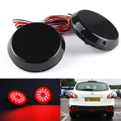 2x Smoked Lens Bumper Reflector LED Tail Brake Light For Toyota Sienna SE and Limited Edition only /Corolla/ iQ