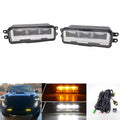 Clear Lens LED Fog Light Kit For 2024-2025 Toyota Tacoma with Wires Switch Relay Dual-Colors With Additional Signal Light Function