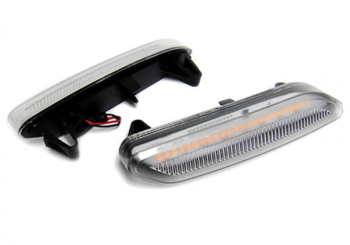 2x Clear Lens Amber LED Turn Signal Side Marker Lights For 2011 - 2017 Mini Cooper Countryman R60