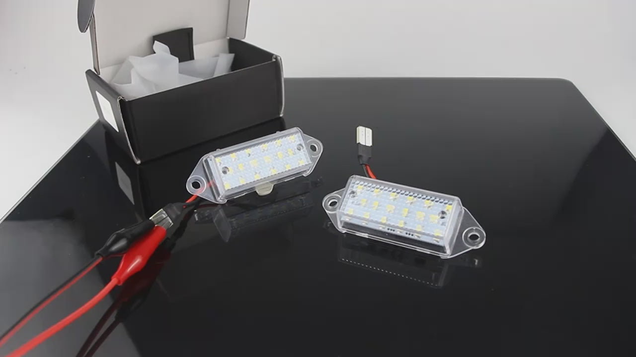 2x White 6000K 18-SMD LED License Plate Lights For Mitsubishi Lancer Evolution X