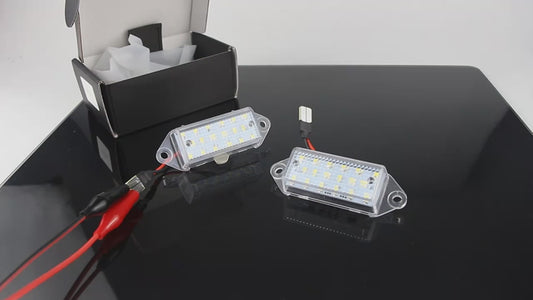 2x White 6000K 18-SMD LED License Plate Lights For Mitsubishi Lancer Evolution X