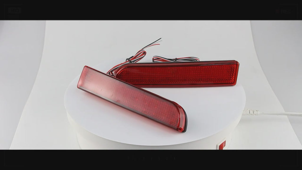 For 2008-2017 Mitsubishi Lancer EVO 2x Red Lens LED Bumper Reflect Brake Light Lamps