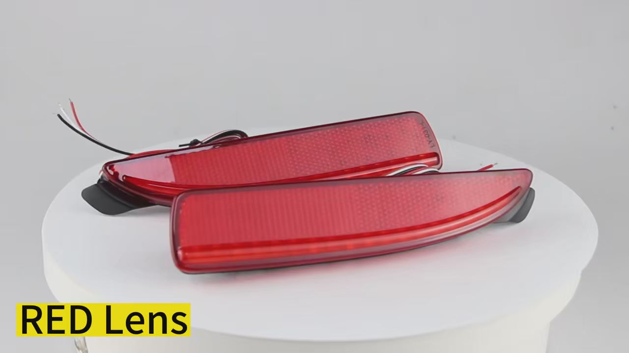 2x Red Lens Bumper Reflector LED Tail Stop Brake Light For Mazda 5 6 Mazda 3 4DR OEM#D350-51-5L0C, D350-51-5L0E; D350-51-5M0C, D350-51-5M0E