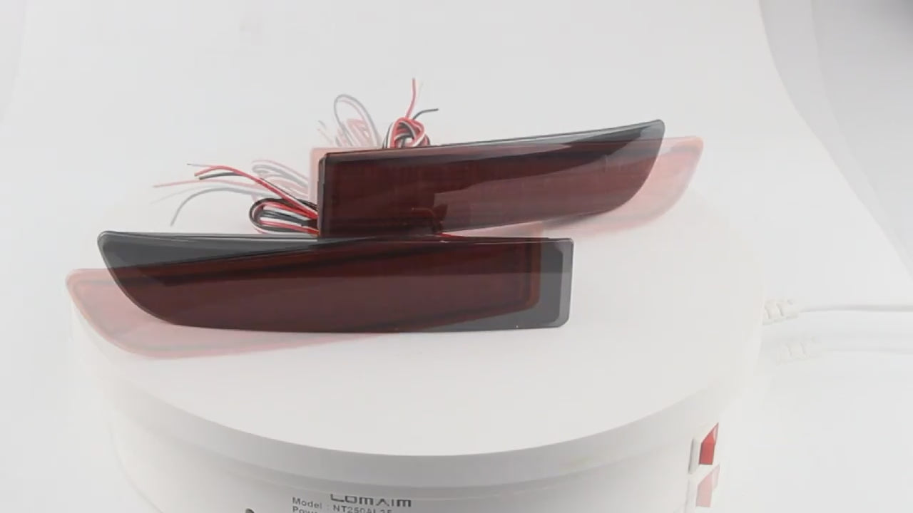 2x Smoked Lens LED Bumper Reflector Tail Brake Light For Toyota RAV4 Scion xD OEM#81910-13022, 81920-13022; TO2831102