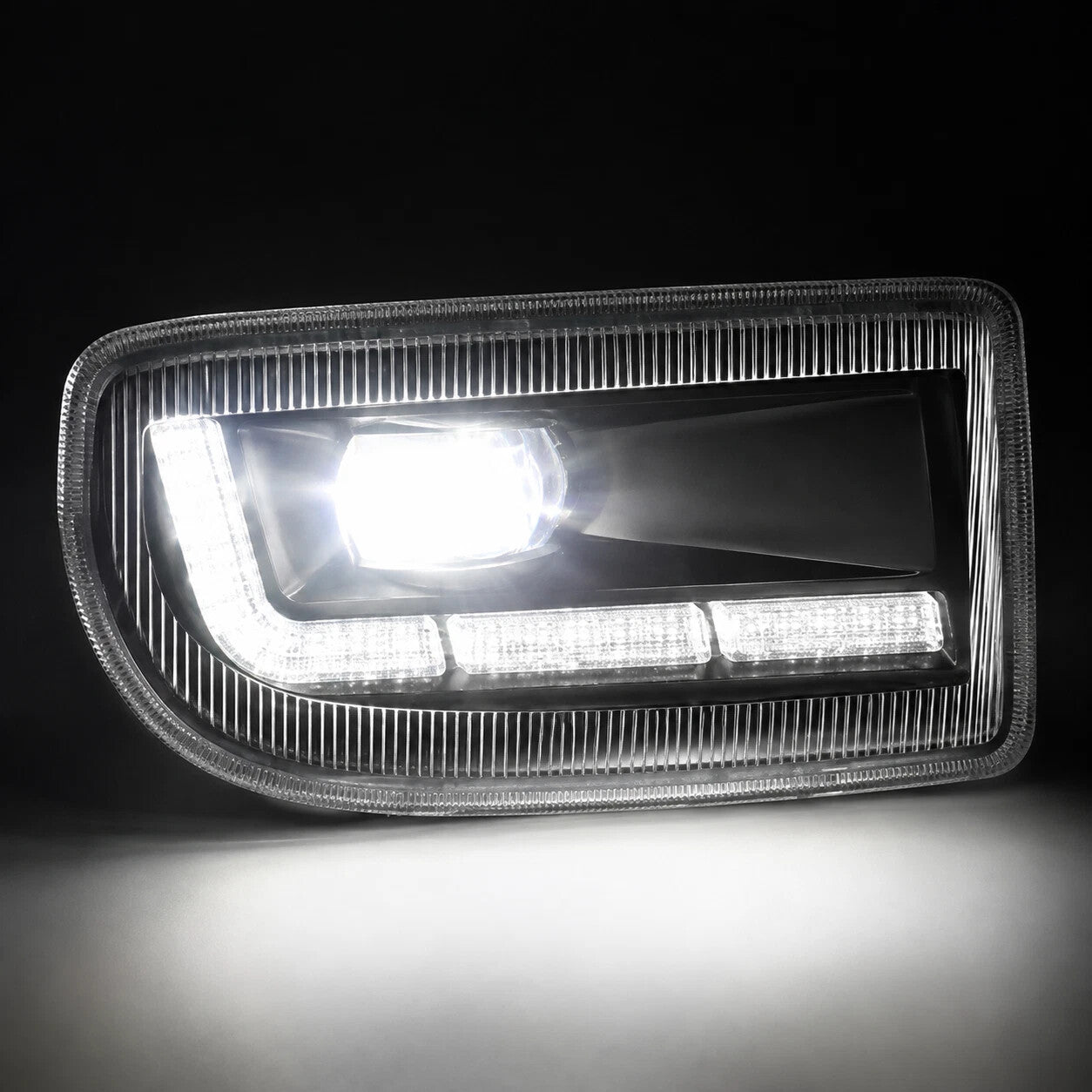 Dual Color LED Fog Signal DRL Light Kit for1998-2007 Toyota Land Cruiser as Functions White DRL Light,Amber Signal Lights OEM# TO2592101 / TO2593101