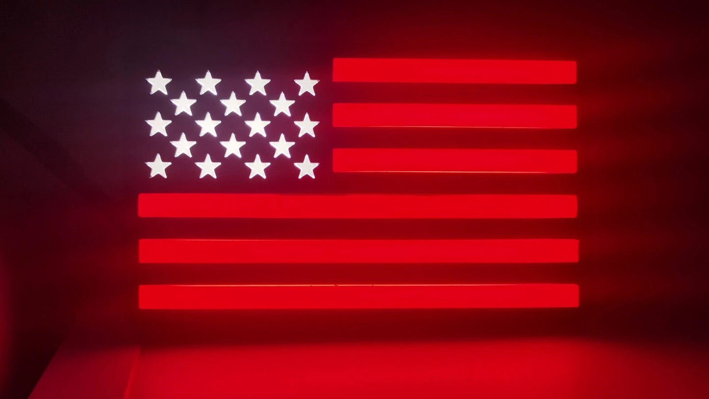 Tow Hitch Brake Sequential Signal Light Cover American Flag Design for 2" Receiver