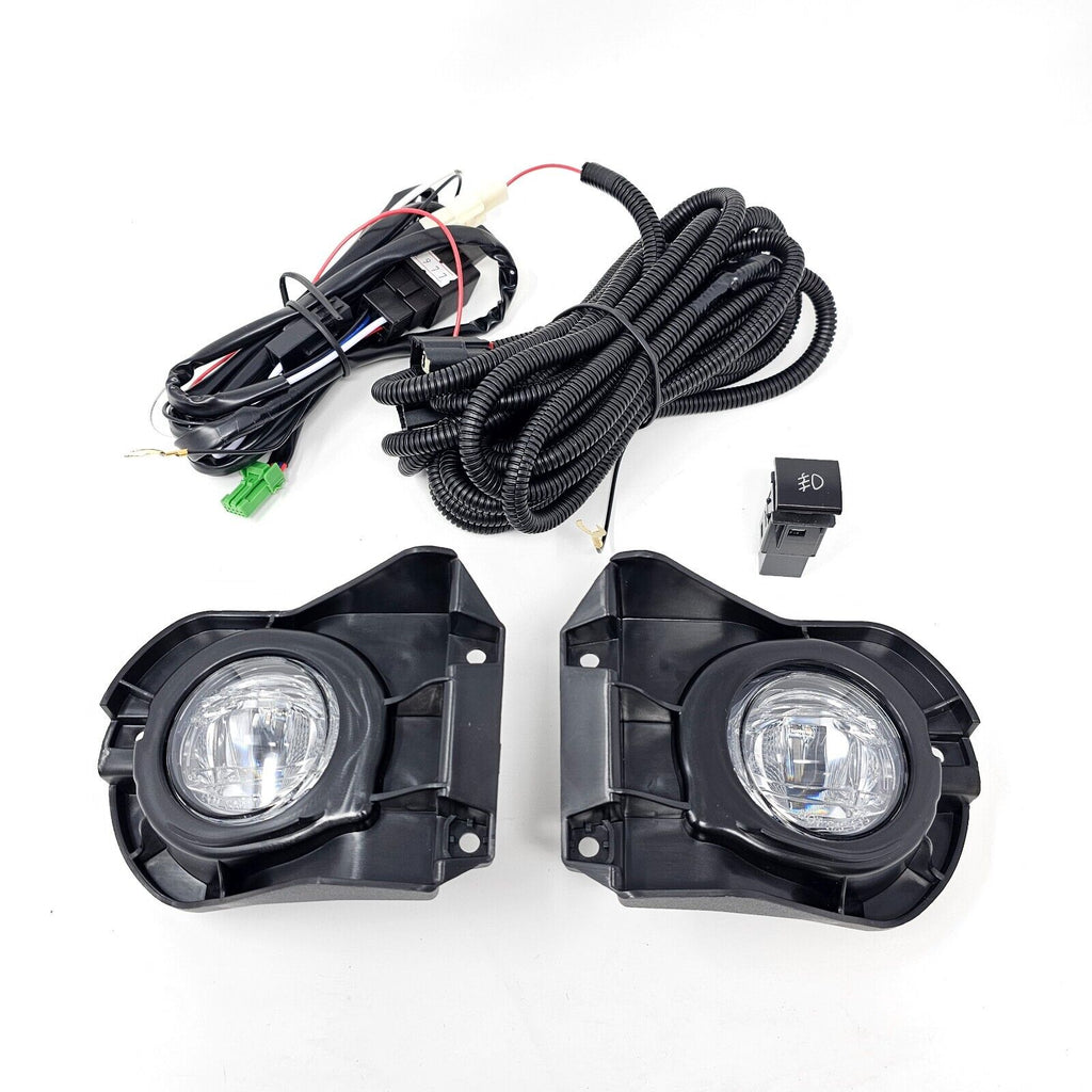 For 2022 2023 2024 Toyota Corolla Cross 6000k White LED Fog Light Kit Assembly Upgrade - OE Style Aftermarket Parts - Clear Lens Complete with Bezels Switch  and Wires