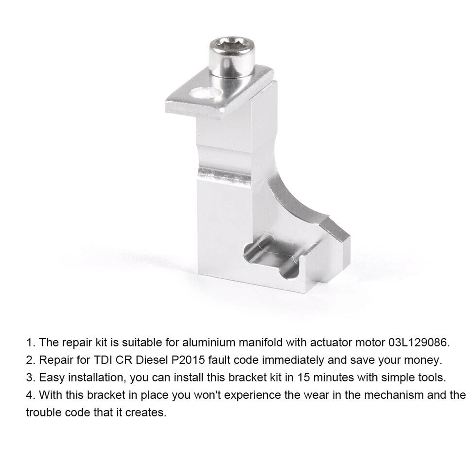 P2015 Code Repair Bracket For Common Rail TDI with Aluminum Manifold 2009-2014