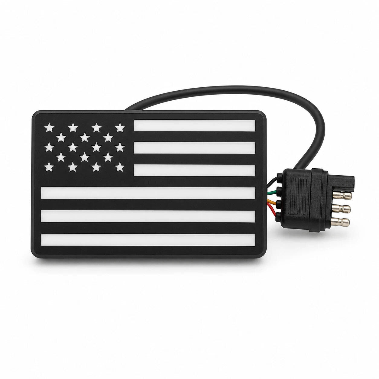 Tow Hitch Brake Sequential Signal Light Cover American Flag Design for 2" Receiver
