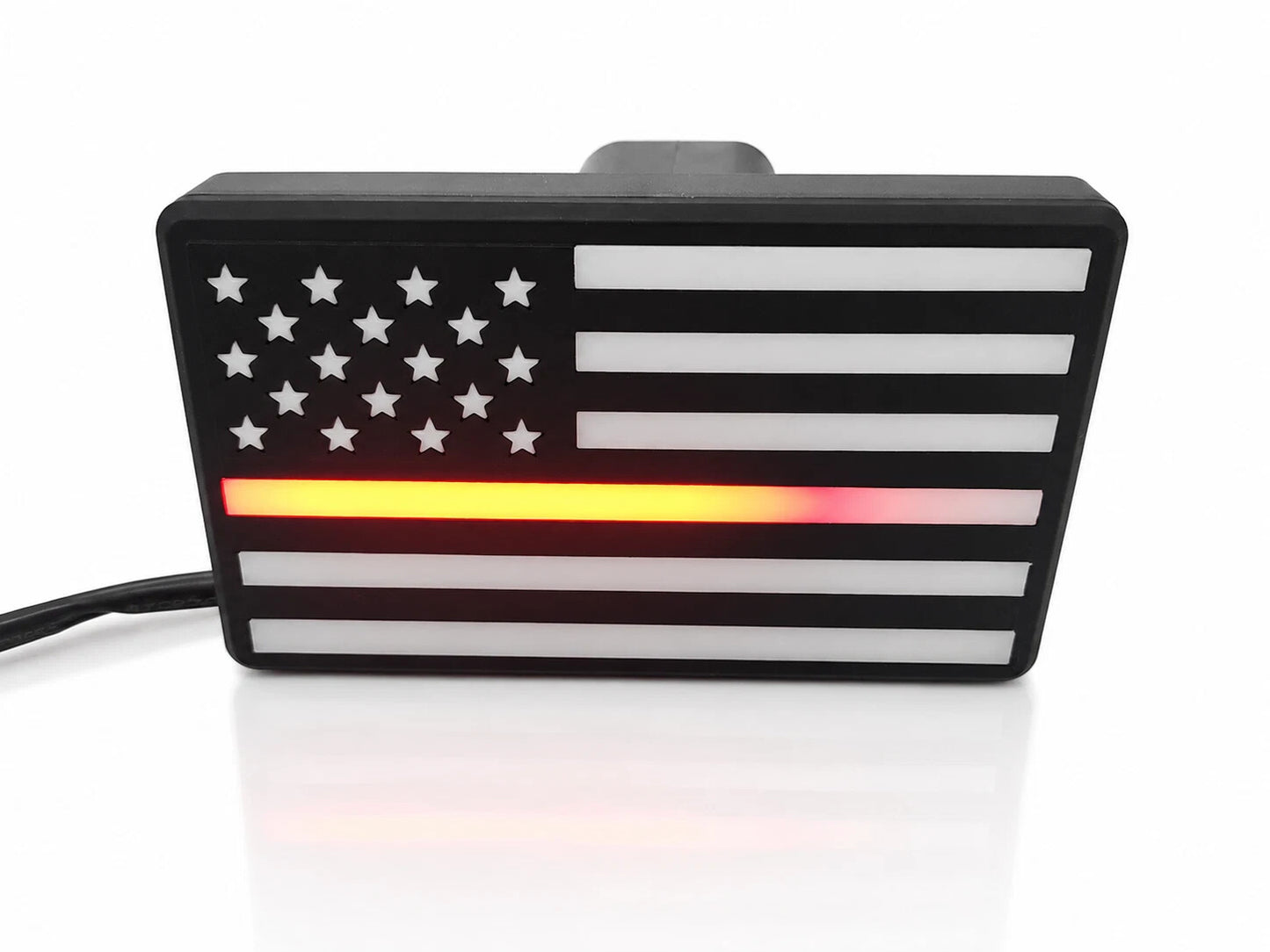 Tow Hitch Brake Sequential Signal Light Cover American Flag Design for 2" Receiver
