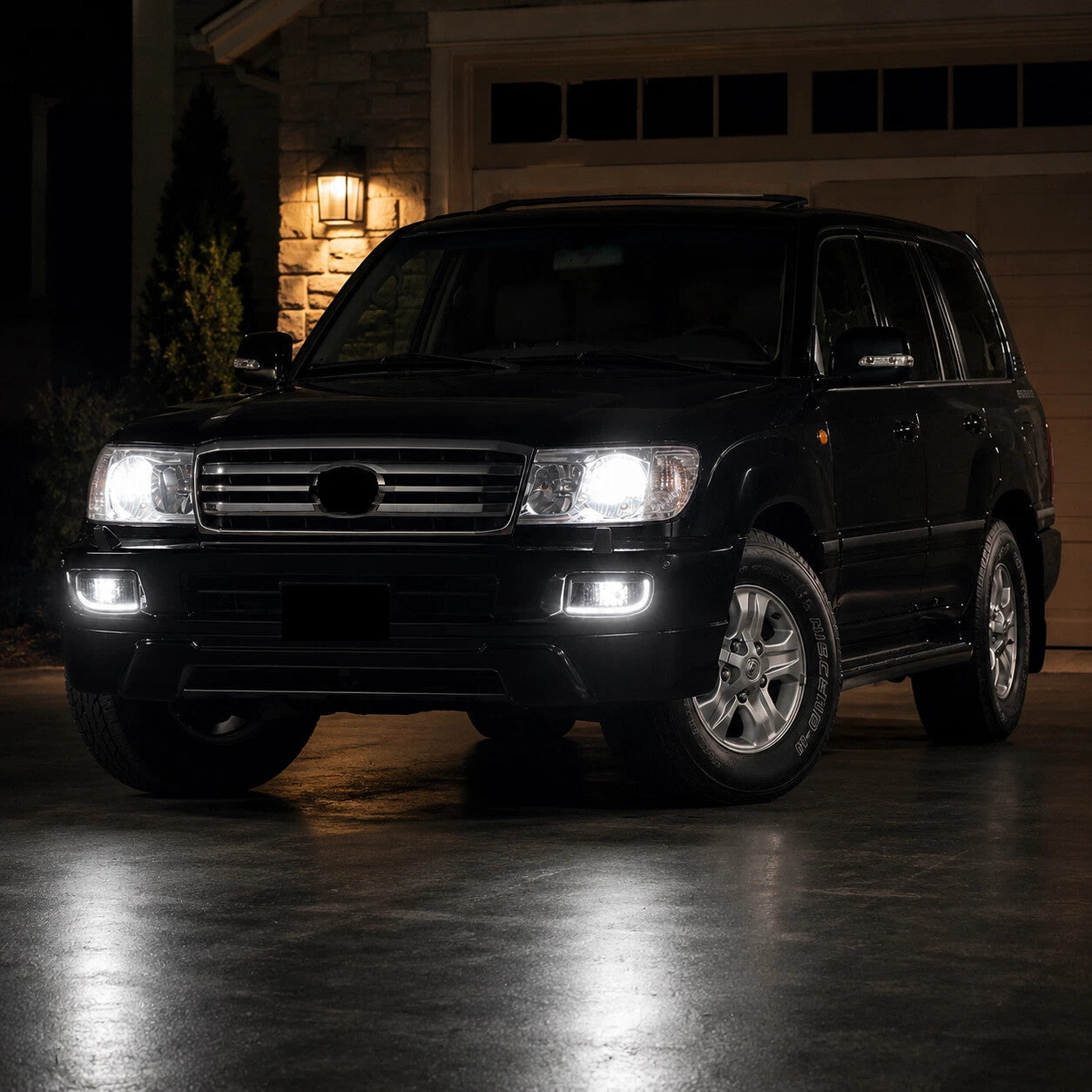 Dual Color LED Fog Signal DRL Light Kit for1998-2007 Toyota Land Cruiser as Functions White DRL Light,Amber Signal Lights OEM# TO2592101 / TO2593101