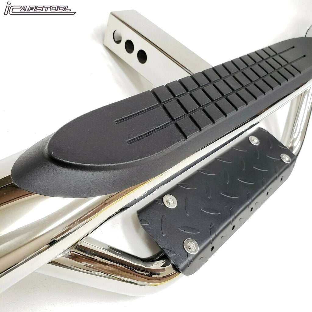 2" Receiver Truck Heavy Duty Steel Tow Hitch Step Bar Guard Drop Step Chrome New