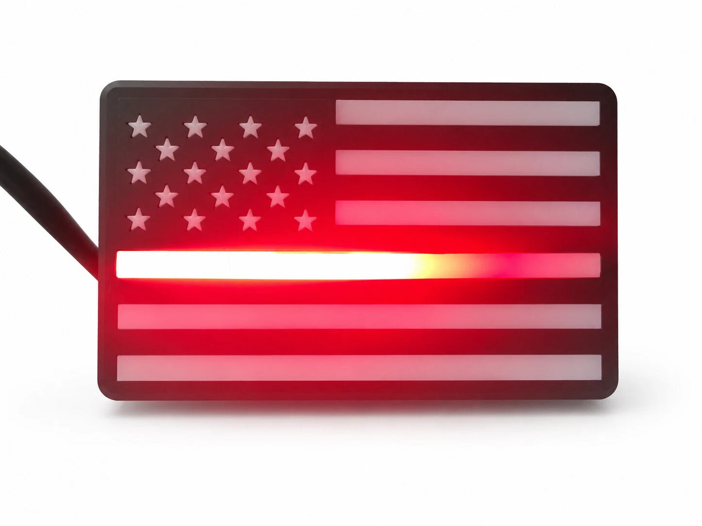 Tow Hitch Brake Sequential Signal Light Cover American Flag Design for 2" Receiver