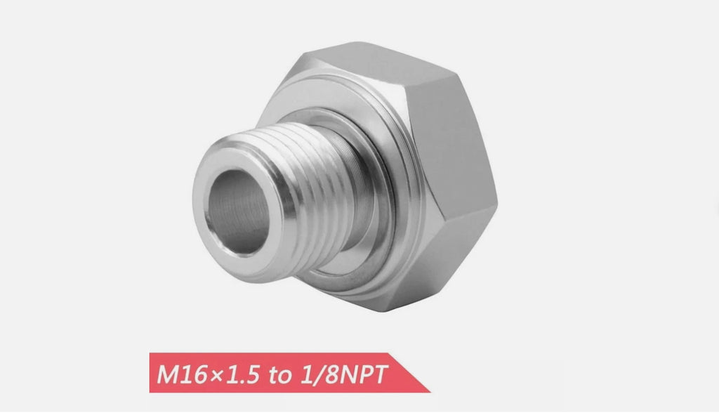 1PC LS Swap Oil Pressure Sensor Adapter M16 1.5 to 1/8 NPT For All GM LS Engines