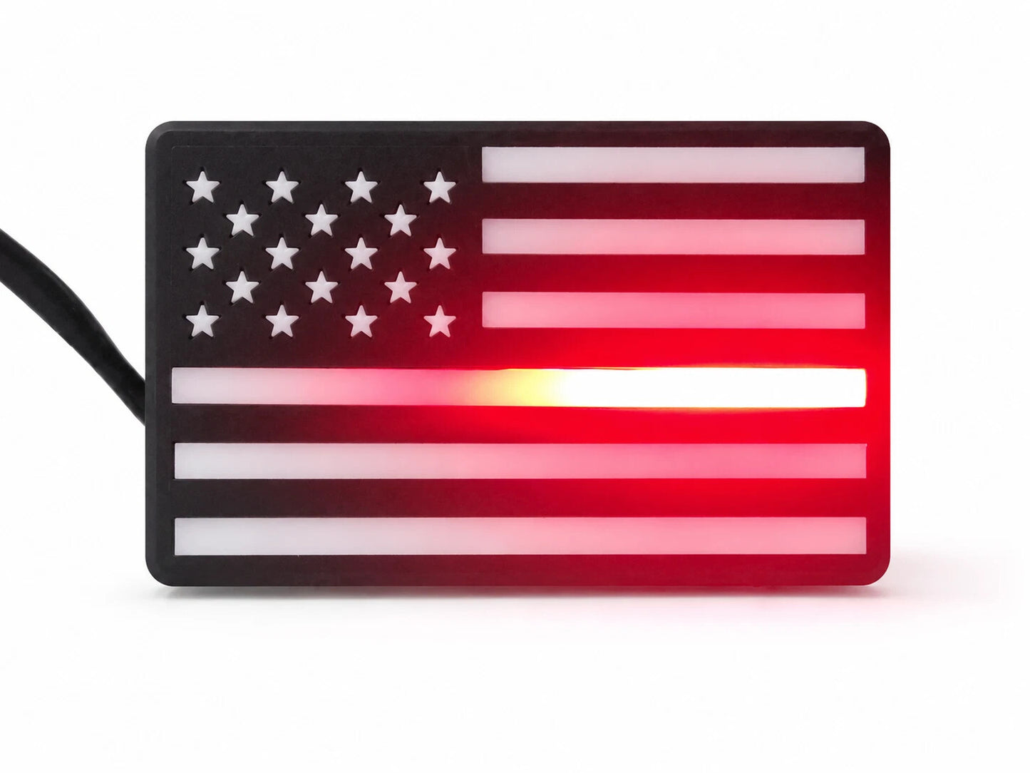 Tow Hitch Brake Sequential Signal Light Cover American Flag Design for 2" Receiver
