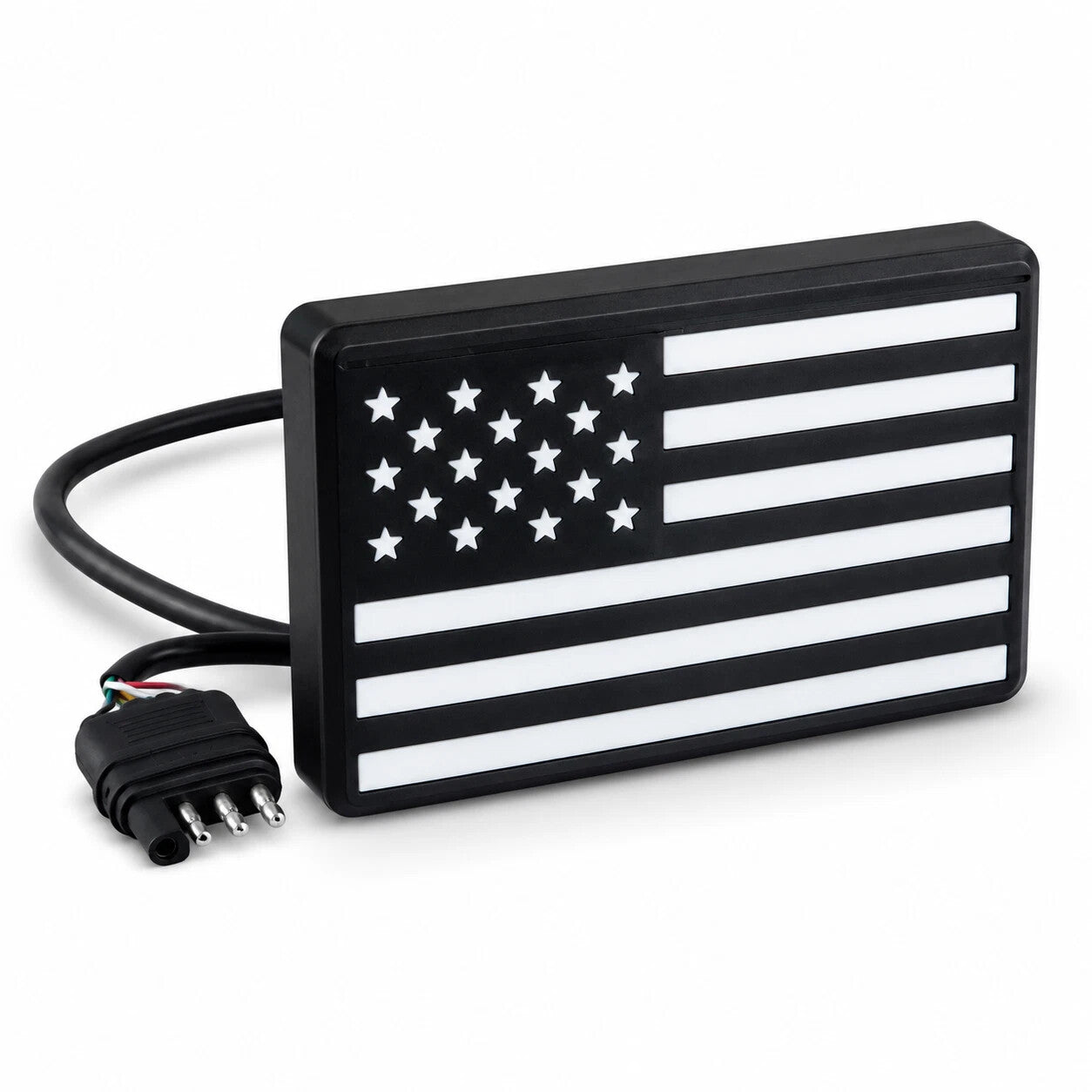Tow Hitch Brake Sequential Signal Light Cover American Flag Design for 2" Receiver