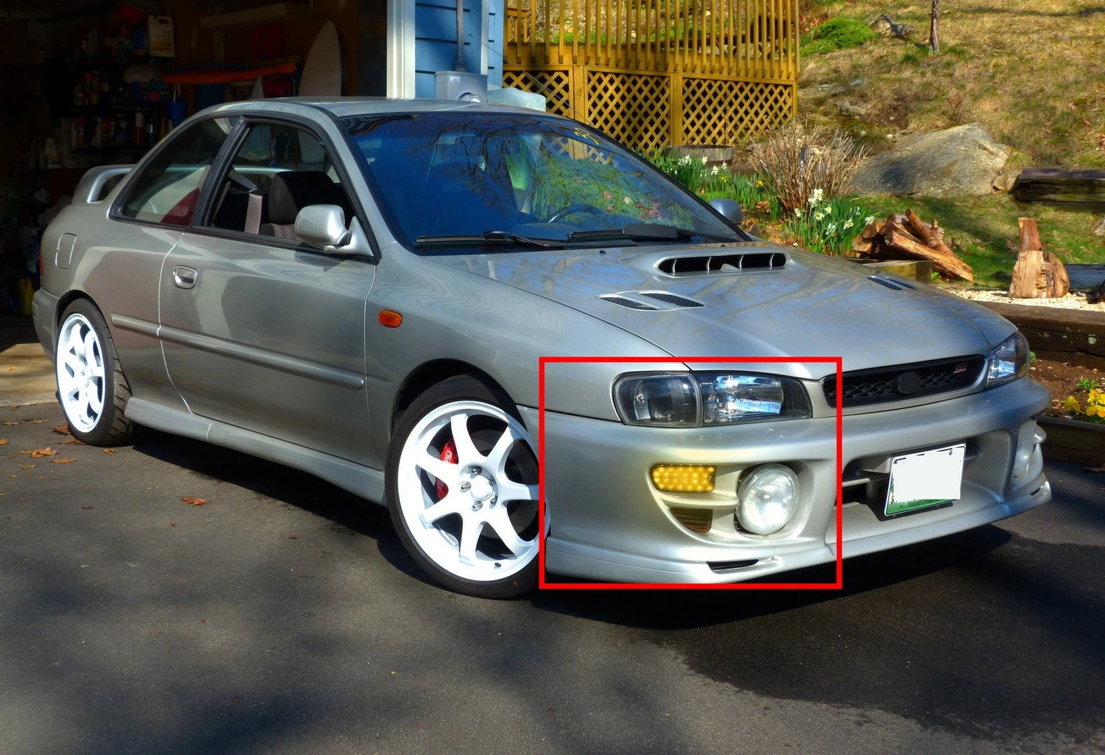 Smoke Len LED Front Bumper Turn Signal Lights For Subaru Impreza 2.5RS 1999-2001 OEM#SU2530104  SU2531104