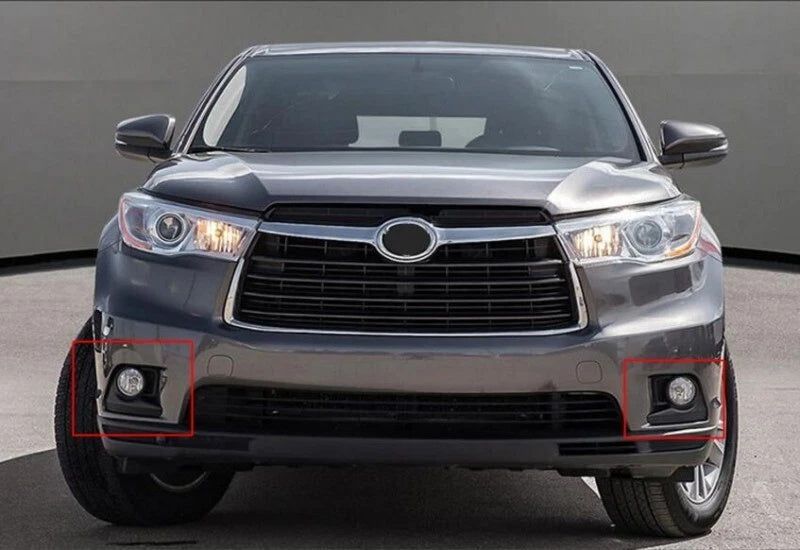For 2014-2016 Toyota Highlander LED Fog Lights Kit w/Dual Color DRL Bezel Switch