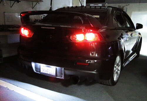 2x White 6000K 18-SMD LED License Plate Lights For Mitsubishi Lancer Evolution X