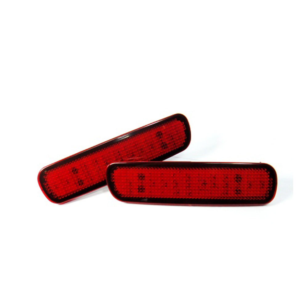 2x Red Bumper Reflector LED Tail Brake Stop Lights For 1998-2007 Toyota Land Cruiser / Land Cruiser Amazon / Land Cruiser Cygnus / 100-Series Cruisers